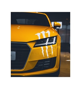 Monster Pençe Far Veya Cam Altı Büyük Oto Sticker Beyaz 33*20 Cm