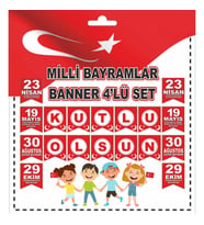 FLAMA BAYRAK MİLLİ BAYRAMLAR SETİ PK:1-
