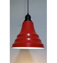 RİOLİGHT RETRO KIRMIZI İÇİ BEYAZ TEKLİ METAL SARKIT ÇAP:23CM (Siyah)