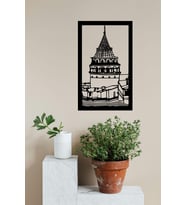 Duvar Dekorasyon Ürünleri Galata Tower Dekoru (Düz Siyah)