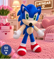 50 cm Sonic Temalı Peluş Oyuncak – Büyük Boy Dekoratif Hediye