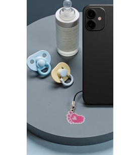 Miyuki Boncuk El Yapımı Pembe Bebek Ayağı Kız Bebek Telefon Çarmı - Charm