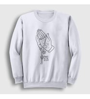 Presmono Unisex Beyaz Pray Panic! at the Disco Sweatshirt 73172tt (Beyaz)