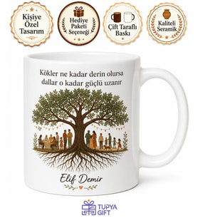 Akraba Toplantısı Temalı Baskılı Kupa Bardak Aile Hediye Hatıra