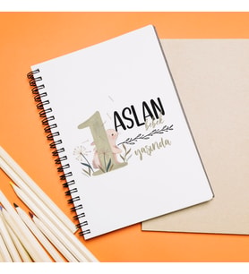 Hoş Geldin Bebek Tasarımlı Defter Kişiye Özel