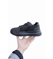 Pudra Kadın Sneaker Kalın Taban Bağcıklı Rahat Günlük Yürüyüş Spor Ayakkabı
