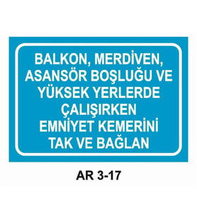 İŞ GÜVENLİĞİ UYARI LEVHASI 1 ADET PVC 21 X 29CM