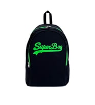 Superbag Sırt Çantası Siyah-fosforlu Yeşil Seyahat Kurs Okul Günlük Kullanım (Siyah-Yeşil)