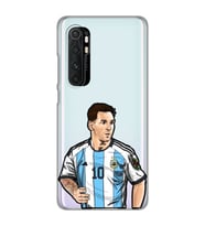 Xiaomi Mi Note 10 Lite Uyumlu Lionel Messi Desenli Şeffaf Telefon Kılıfı