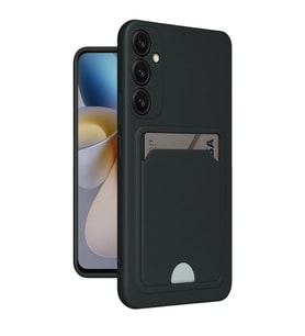 Samsung Galaxy A55 5g Kılıf Kelvin Kartvizitli Silikon - Siyah