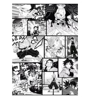 Demon Slayer Manga Panel Poster Tablo Ahşap Poster Dekoratif