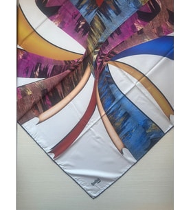 İpekal Çiçek Desenli Twill Eşarp Desen 2 Renk 3