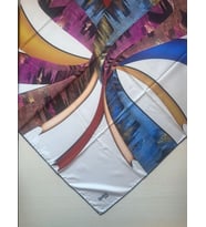 İpekal Çiçek Desenli Twill Eşarp Desen 2 Renk 3