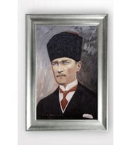 Gümüş Çerçeveli Atatürk Tablo cv982