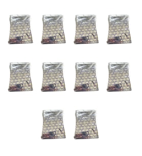 Omeyva Desenli Metalize Hediye Paketi Yapışkanlı Torba Poşet - 15x25 Cm. - 100 Adetlik 10 Paket