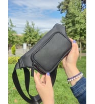 Hakiki Deri Çapraz Çanta – Fındık Crossbody Model (Siyah)