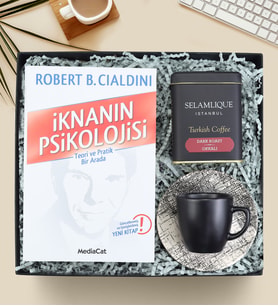 İknanın Psikolojisi Kitabı & Fincan & Selamlıque Türk Kahvesi Hediye Seti