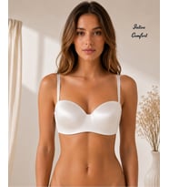 SoftLift C Cup Destekli Balenli Lazer Kesim Straplez Lotus Kesim Askılı Parlak İthal Sütyen