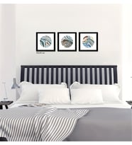Çerçeveli Doku Efektli Tablo Seti 100x30 cm