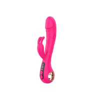 Pembe Tilki LCD Ekranlı 2’si 1 Arada Rabbit Vibratör