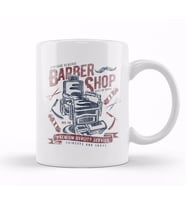 Vintage Classic Barber Shop Kupa Bardak Porselen