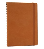 Kişiye ve Kuruma Özel İsim / Logo Yazılı Gizli Spiralli Deri Defter - Lastikli Kalın Ajanda