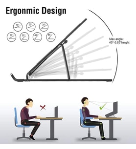 7 Kademeli Ayarlı Katlanabilir Laptop Tablet Standı Siyah