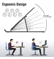 7 Kademeli Ayarlı Katlanabilir Laptop Tablet Standı Siyah