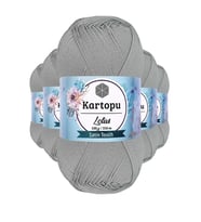 5 Adet Lotus Bikini Büstiyer Bluz Örgü İpi K941 Açık Gri