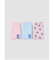 LCW Kids Pembe Stitch Baskılı Kız Çocuk 3'lü Boxer
