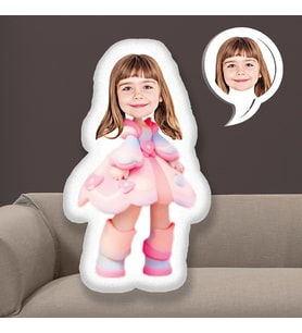 eJOYA Kişiye Özel Fotoğraflı Pembe Barby Yastık 115290