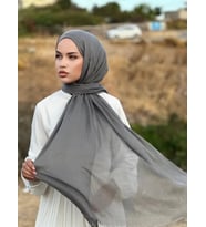 Füme Sima İnce Pamuklu Şal