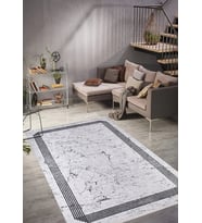 Dijital Kaymaz Yıkanabilir Beyaz Modern Salon Halısı Mutfak Halısı Koridor Halısı Yolluk HLN1491