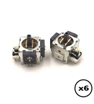 6 ADET XBOX 360 Analog Motor 3D Joystick XBOX 360 Motor Gamepad Kol Tamiri Yedek Parça (Beyaz)