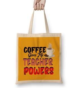 Funny coffee drinKs Art lover Gift Quote - Vintage Retro Rainbow Style Bez Çanta Uzun Saplı