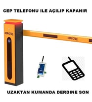 Cep Telefonu Kontrollü Otopark Bariyeri 6 Metre Kollu + Cep Telefonu Modülü