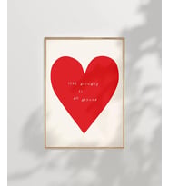 Çerçevesiz Poster Love Actually Is All Around (Çok Renkli)