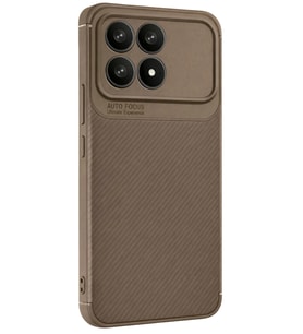 Mey İthalat® Poco F8 Pro Auto Focus Karbon Kapak - Kahverengi