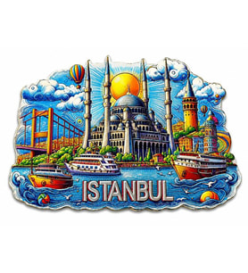 Northcity İstanbul Temalı Silikon Buzdolapı Magnet Alk5375 - Şehir Havalesi