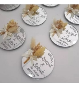 Kişiye Özel Pleksi Magnet Hatıra (Gümüş)