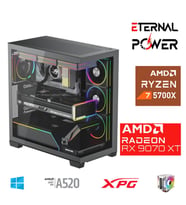 ETERNAL POWER RYZEN 7 5700X 32G DDR4 1TB M.2 RX9070XT A520 T750W