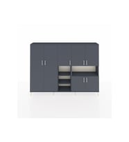Arges Dolap 13 Raflı 7 Kapaklı 220x30x163 Antrasit-Antrasit