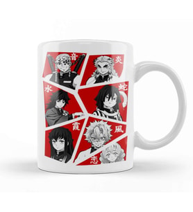 Pillars Main Hashira Demon Slayer Portrait Kupa Bardak Porselen