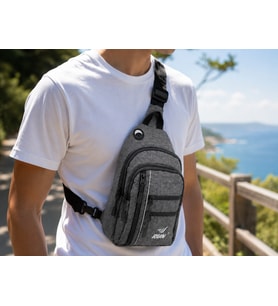 Bagacar Unısex Run Çok Gözlü Çapraz Askılı BodyBag Çanta
