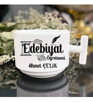 Edebiyat Öğretmene Özel T Kulp Nescafe Fincanı