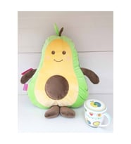 Avokado Peluş Yastık Oyuncak 45 cm (Çok Renkli)
