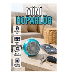 Alüminyum Gövdeli Bluetooth 5.0 Mini Hoparlör 10W Stereo Ses Taşınabilir Kablosuz Speaker