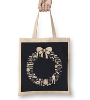 Top Gun Christmas Wreath Pattern Bez Çanta Uzun Saplı
