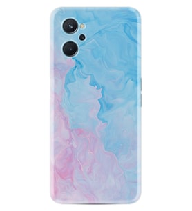9i Kılıf Resimli Desenli Baskılı Silikon Pink Blue Abstract 1385