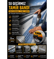 3 Lü Set Çatı Balkon PVC Boru İçin Sızdırmazlık Tamir Bandı